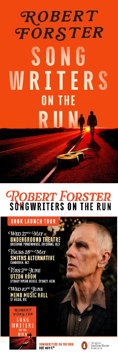 Songwriters On The Run front cover and book launch tour poster